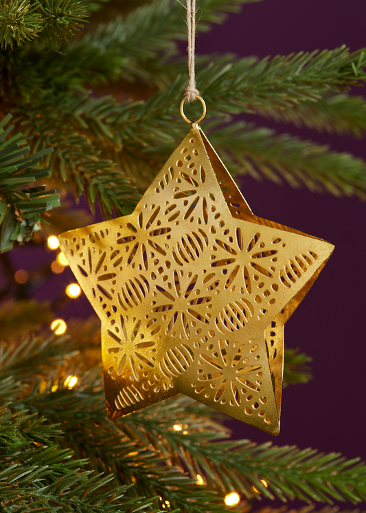 Gold Star Intricate Metal Decoration