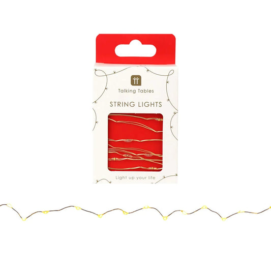 String LED Gold Wire Lights