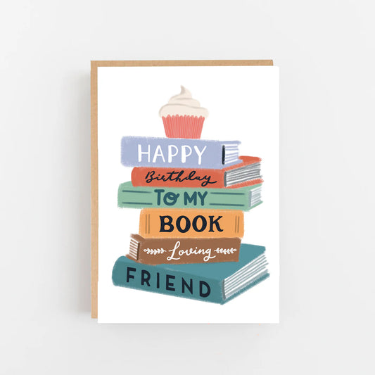 Happy Birthday Book Loving Greeting Card