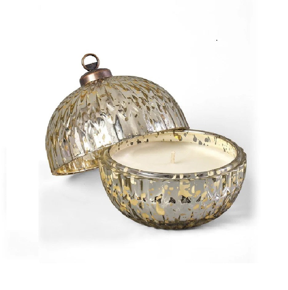 Winter Thyme Scented Silver Bauble Candle Candle