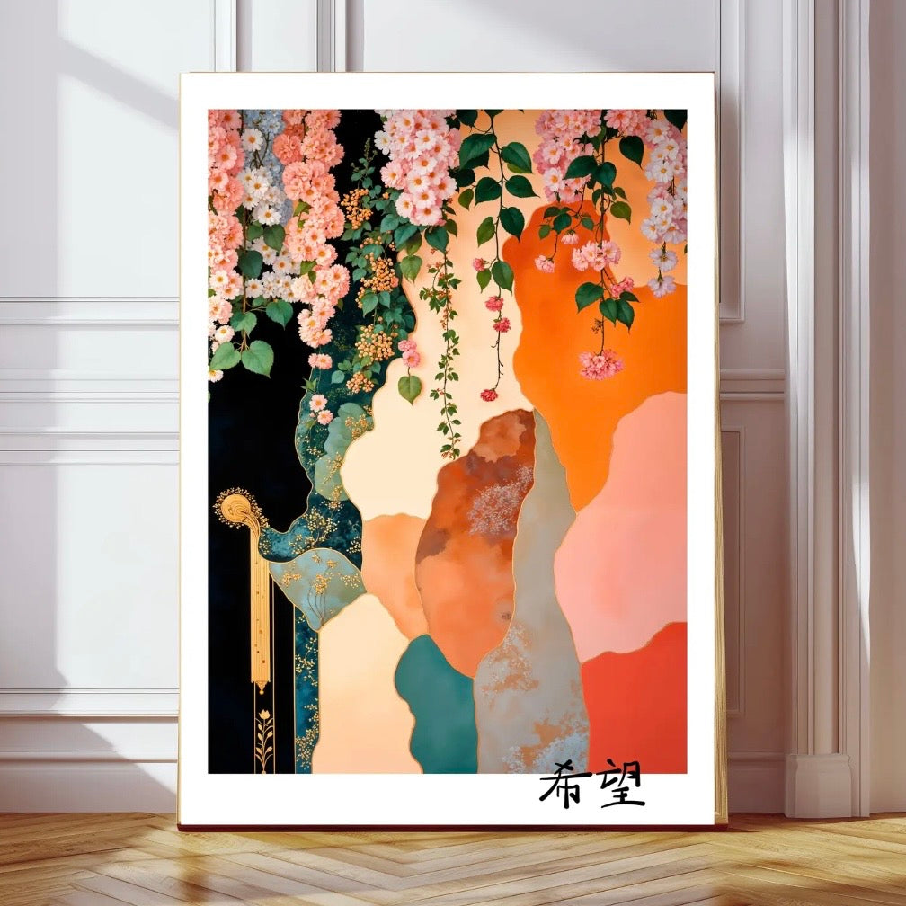 Japanese Blossom Flowers Art Print