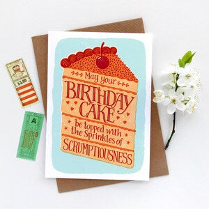 Birthday Cake Sprinkles Greetings Card