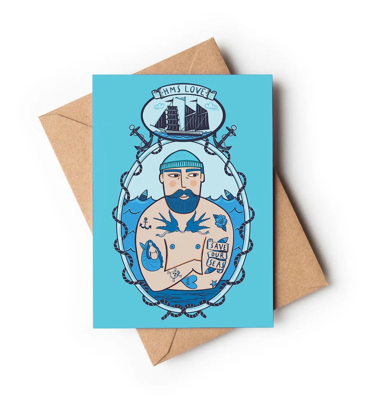 Tattooed Sailor Greetings Card