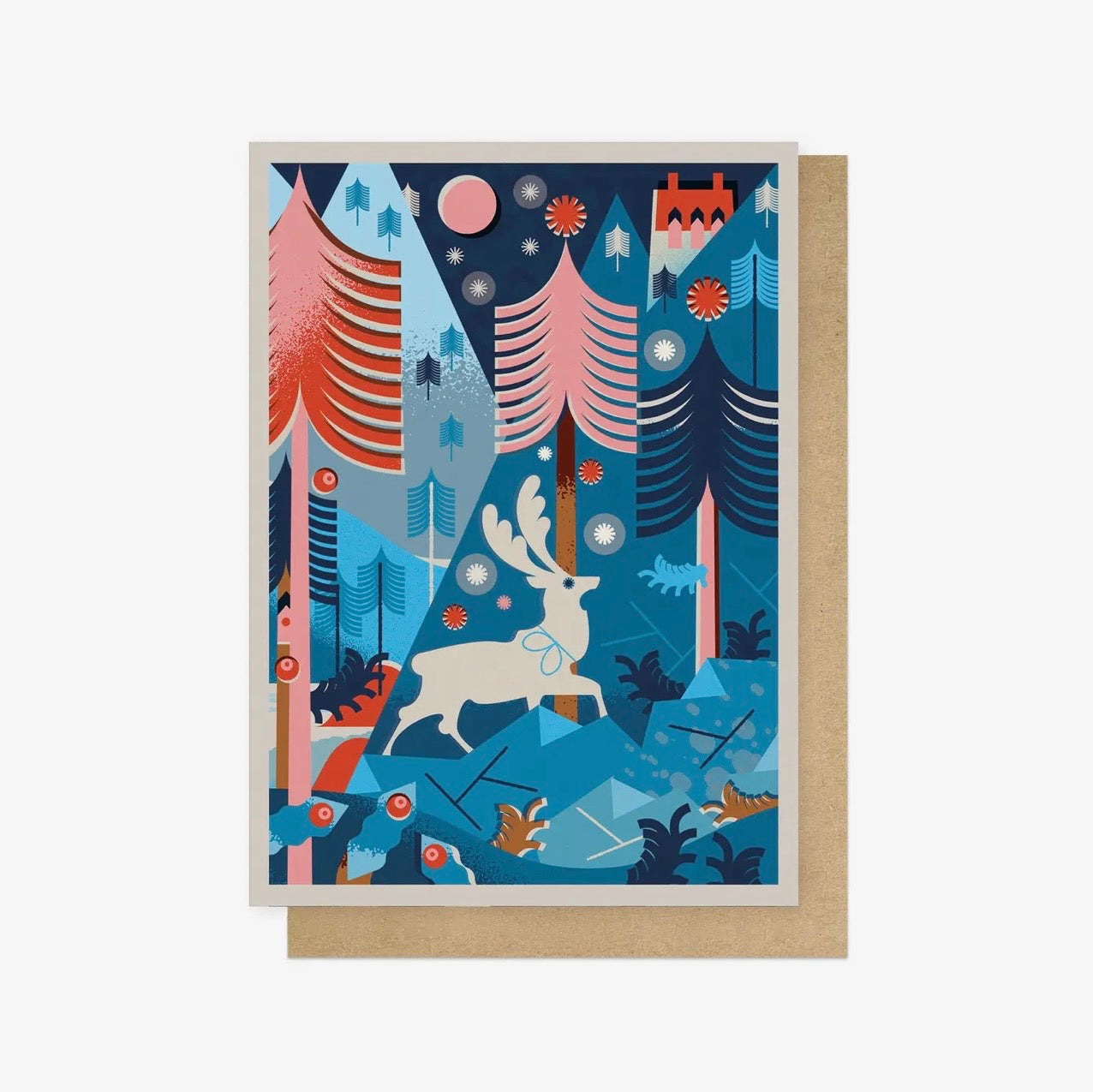 Forest Night Christmas Card