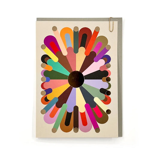 Colour Explosion Cloud Burst Greeting Card