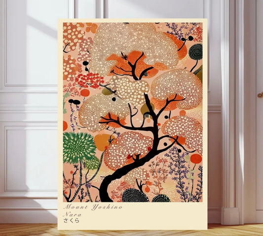 Mount Yoshini In Nara Blossom Art Print