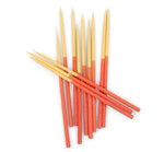 Thin Taper Candles - Two Tone Saffron & Rust (pack of 12)
