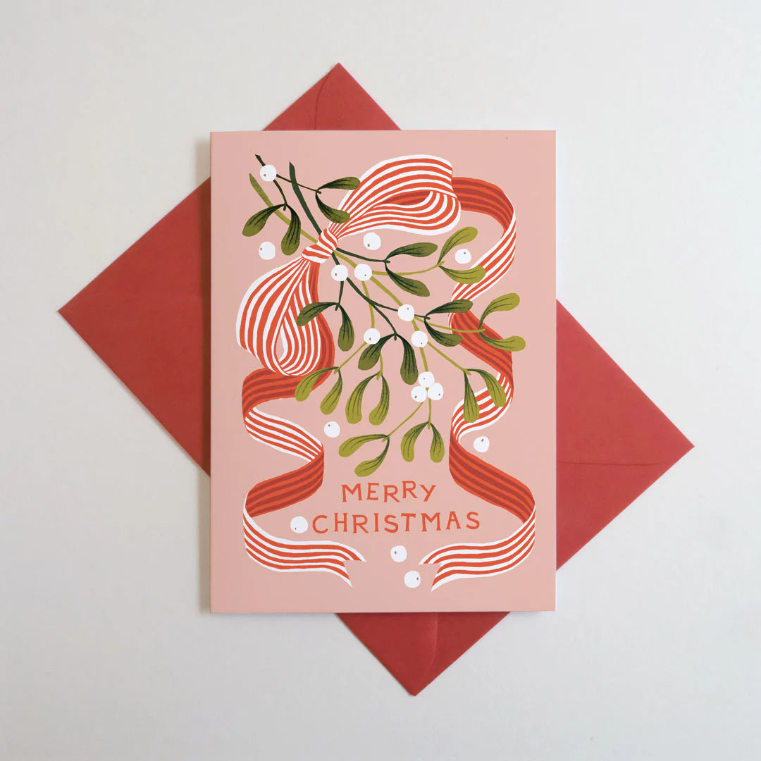 Mistletoe Christmas Greetings Card