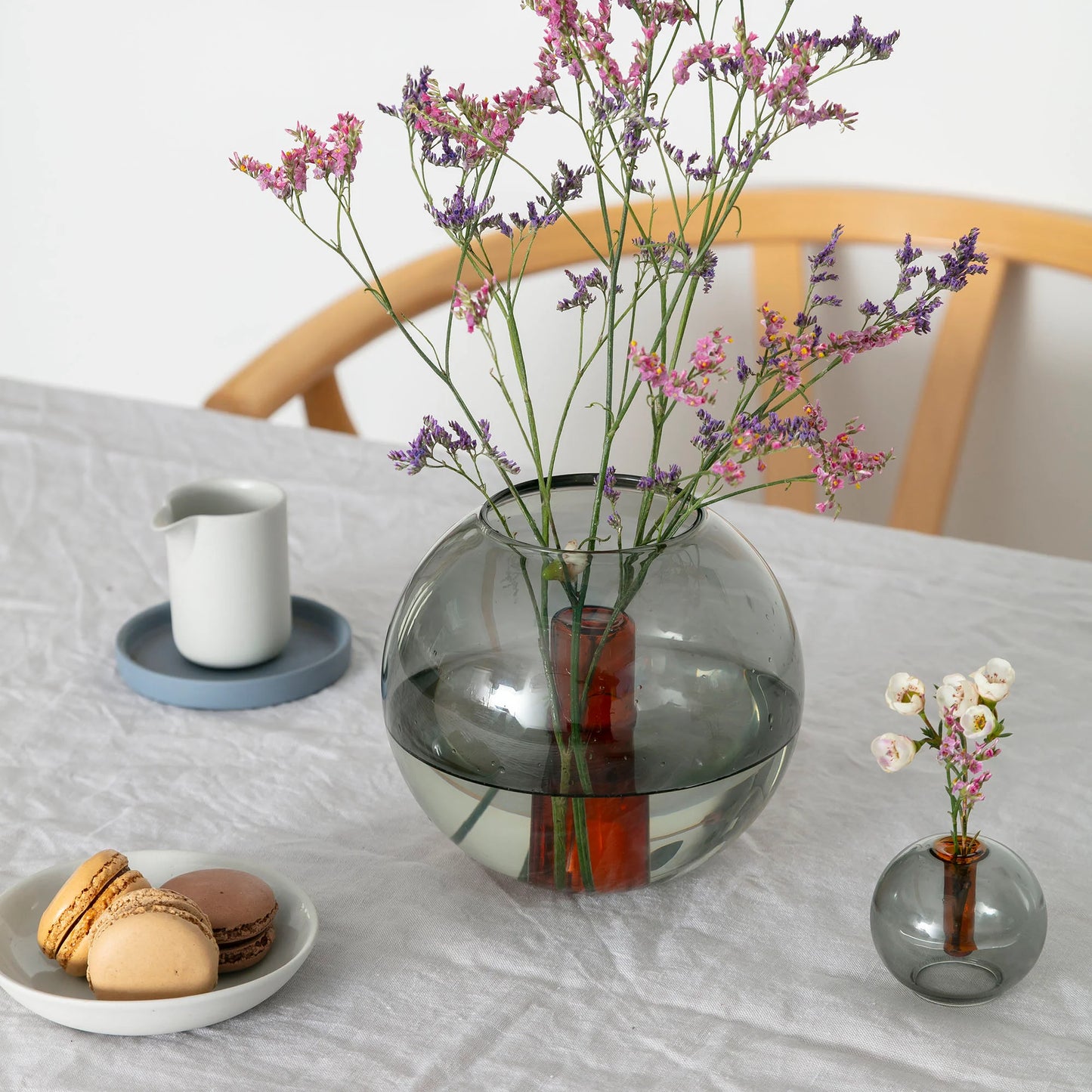 Medium Smoke /Amber Bubble Vase