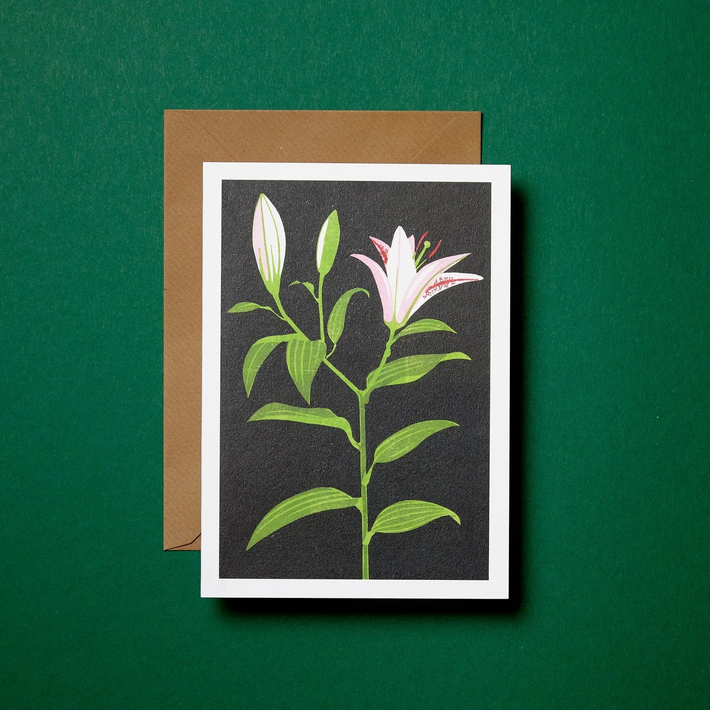 Lily Floral Greetings Card
