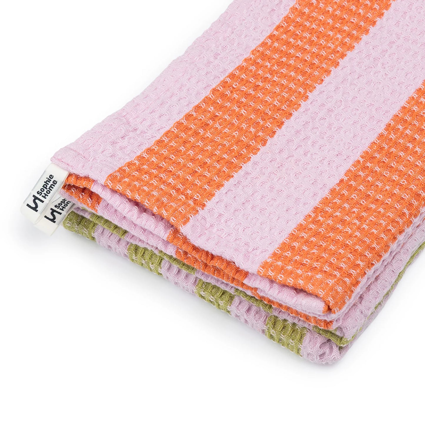 Pink Cotton Waffle Tea Towels - 2 Pack