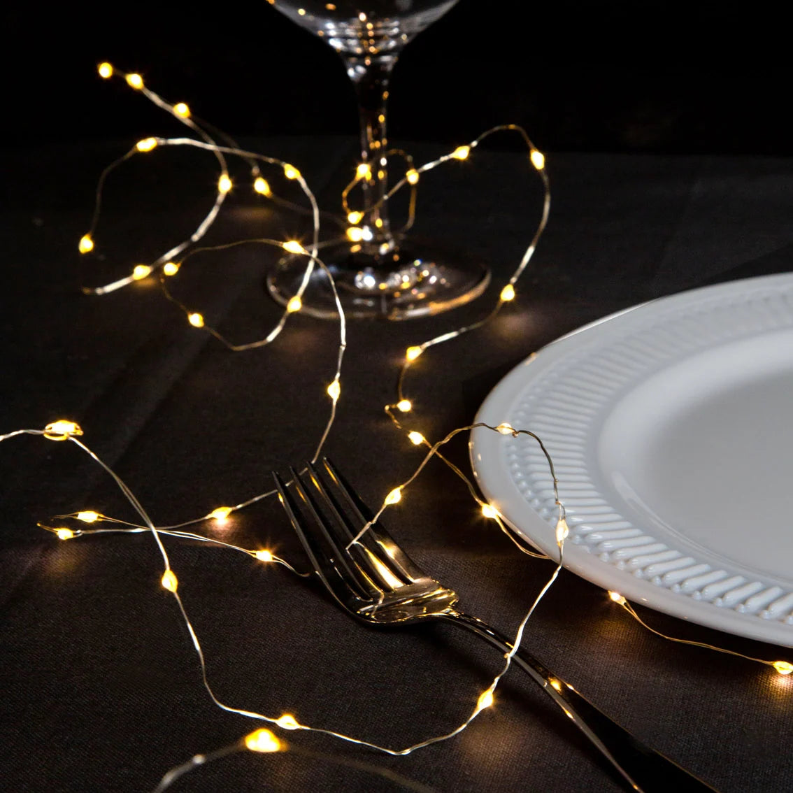 String LED Gold Wire Lights