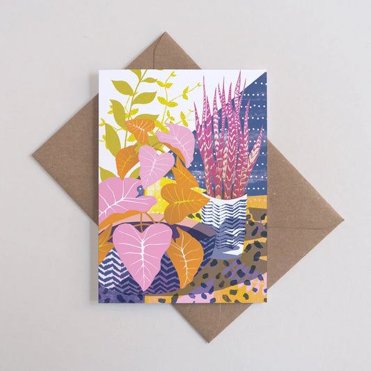 House Plants Illustrated Greetings Card