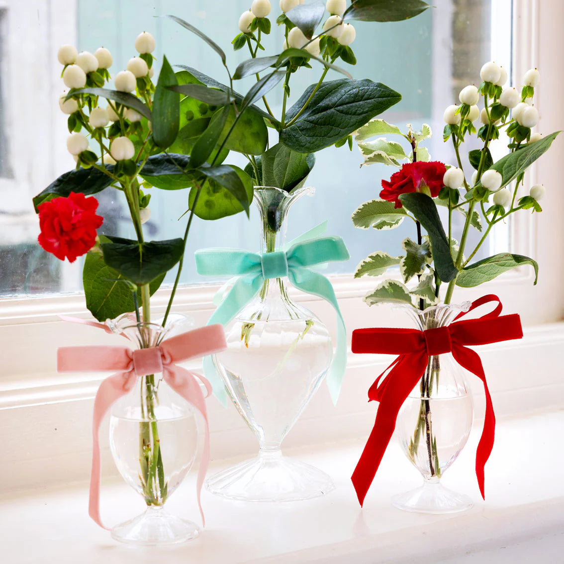 Candy Red Velvet Bows (8)