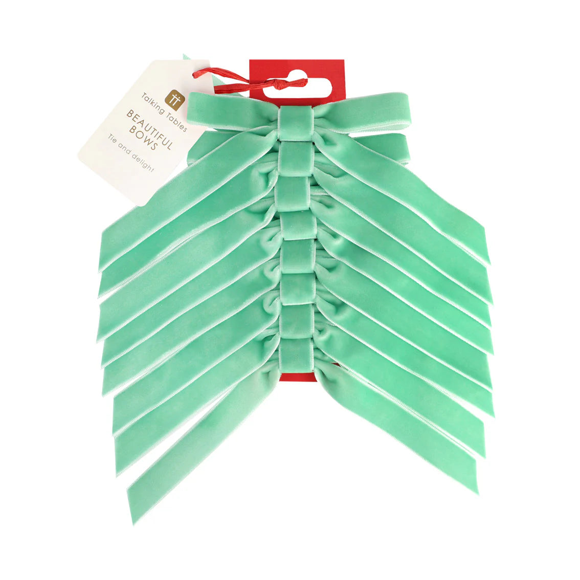 Candy Green Velvet Bows (8)