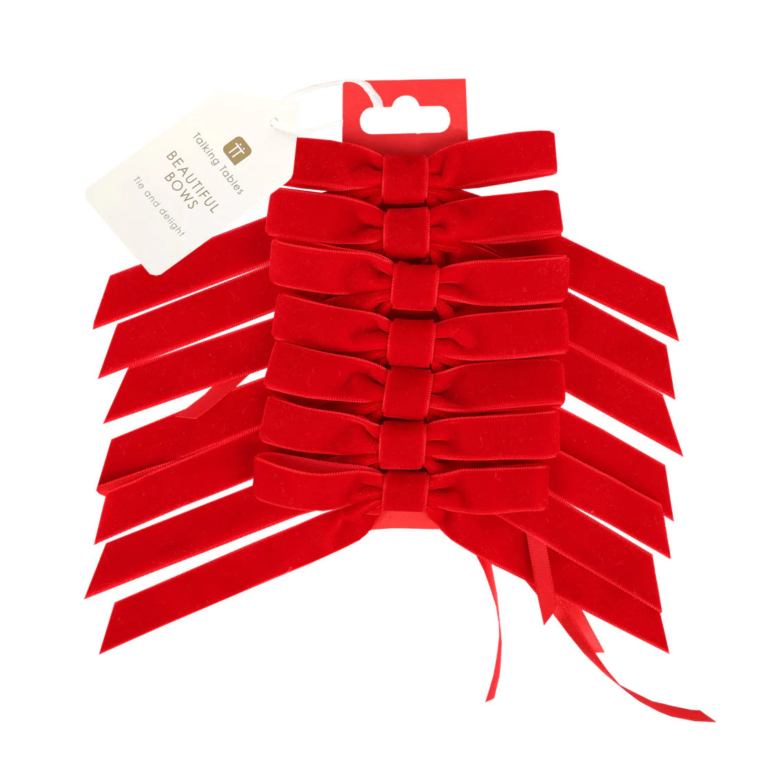 Candy Red Velvet Bows (8)