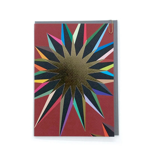 Radar Bright Izzy Gold Star Greeting Card