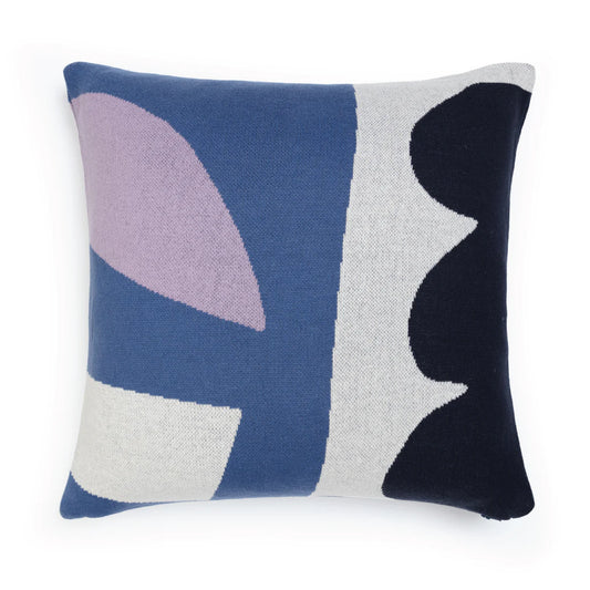 Cotton Knit Cushion Orbi Cobalt