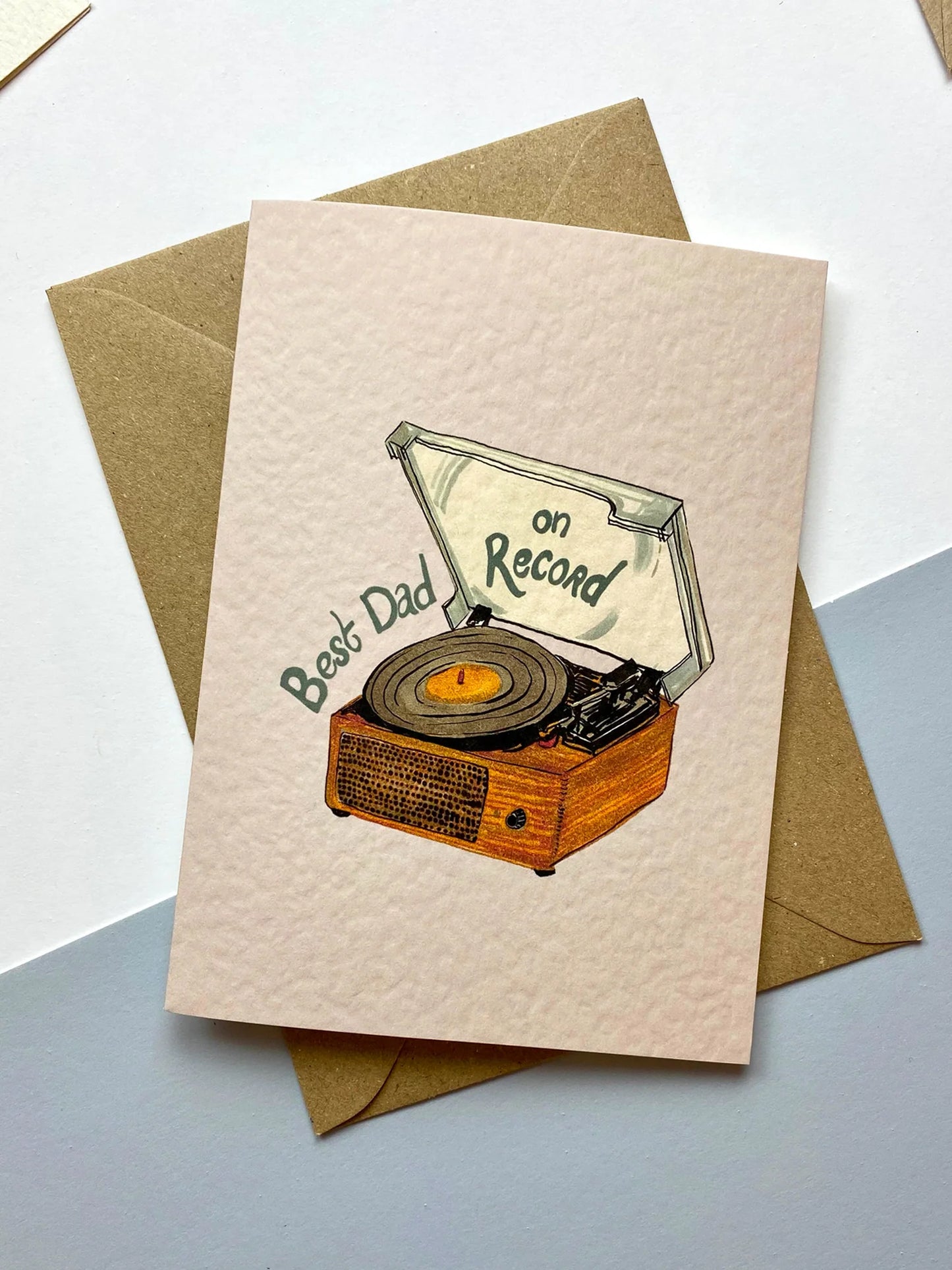 Best Dad on Record Fathers Day Card