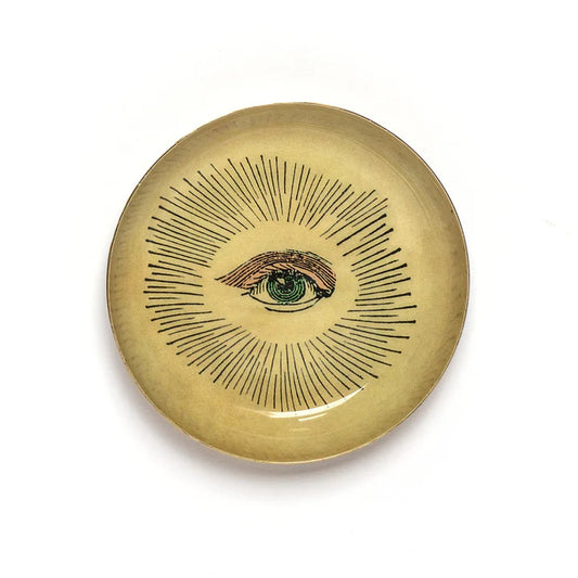 Round Enamel Eye  Dish