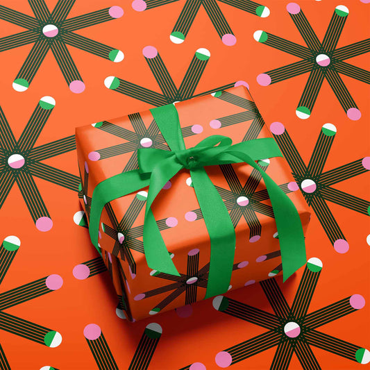 Seventies 9 Star Christmas Wrap