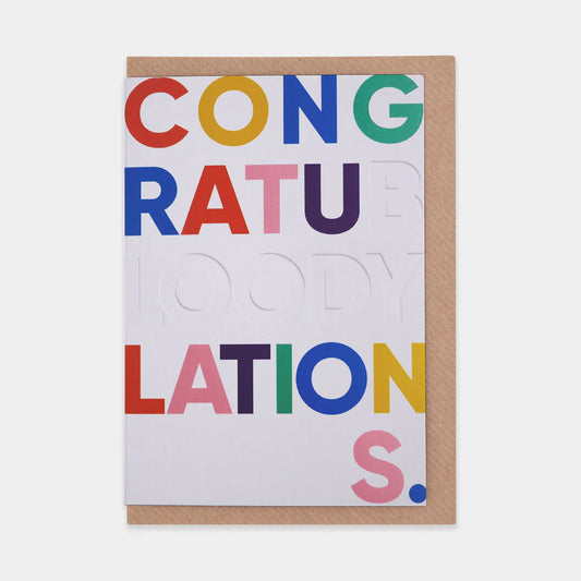 Congratubloodylations Greetings Card