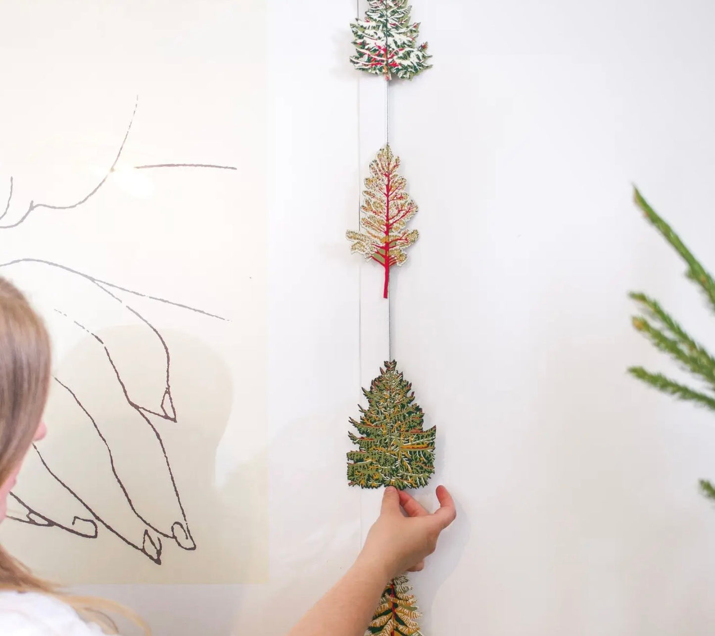 Tree Vertical Sewn & Printed Wall Hanging