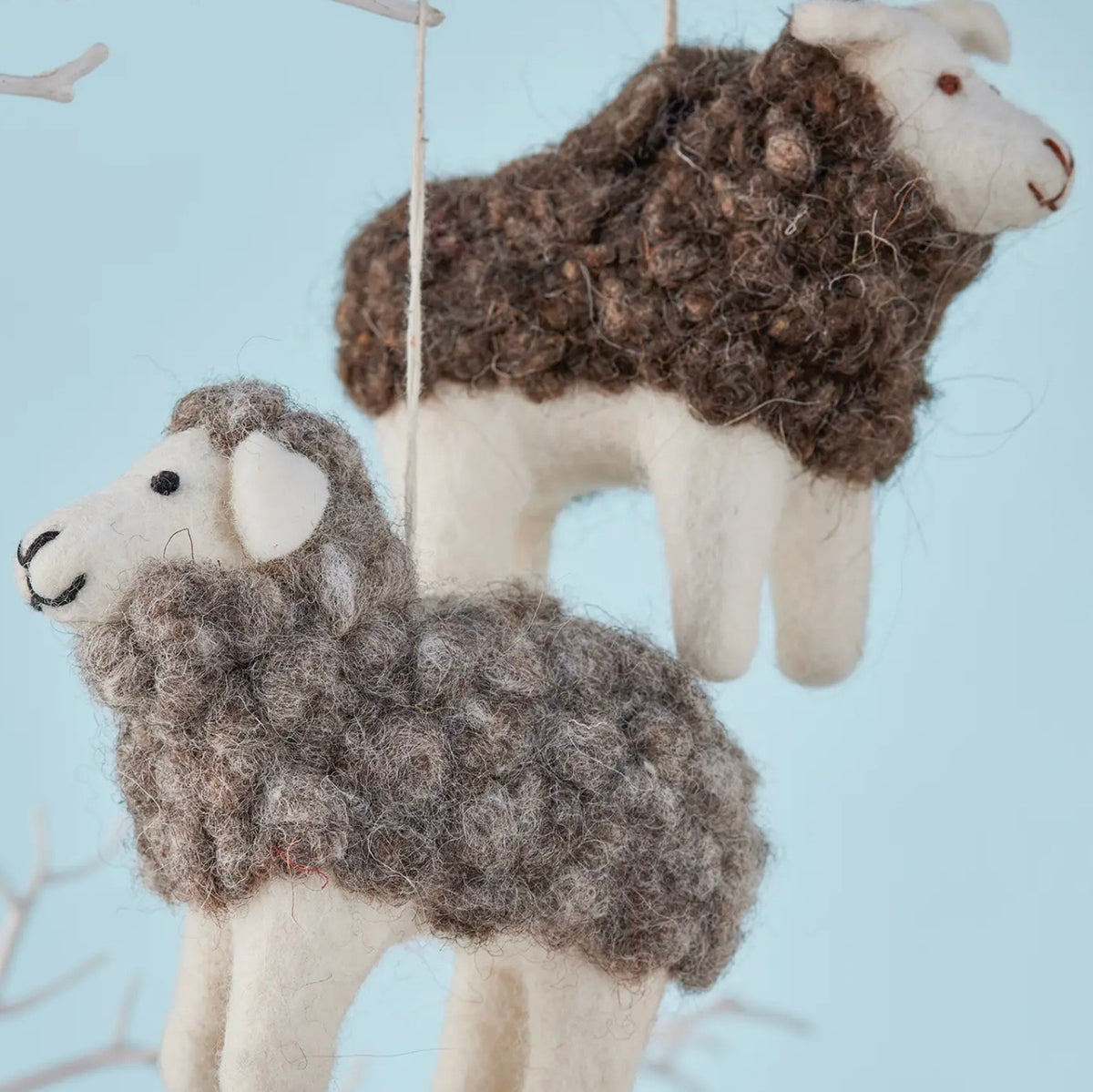 Woolly Felt Sheep Decoration