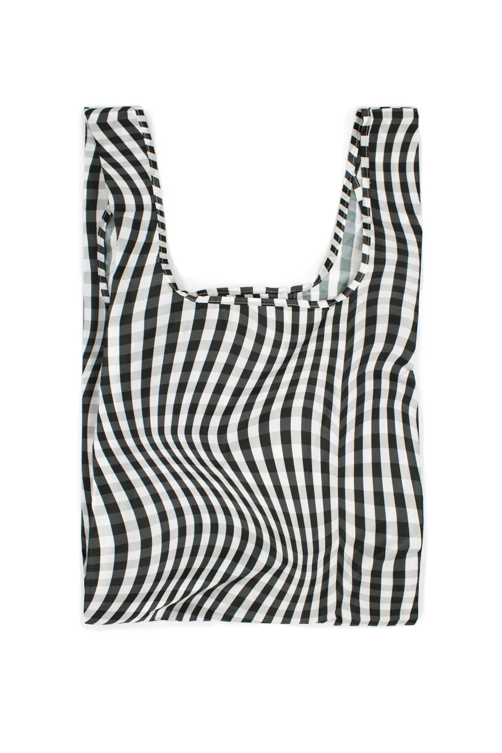 Distorted Gingham Medium Reusable Bag