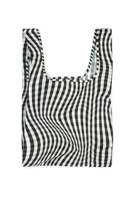 Distorted Gingham Medium Reusable Bag