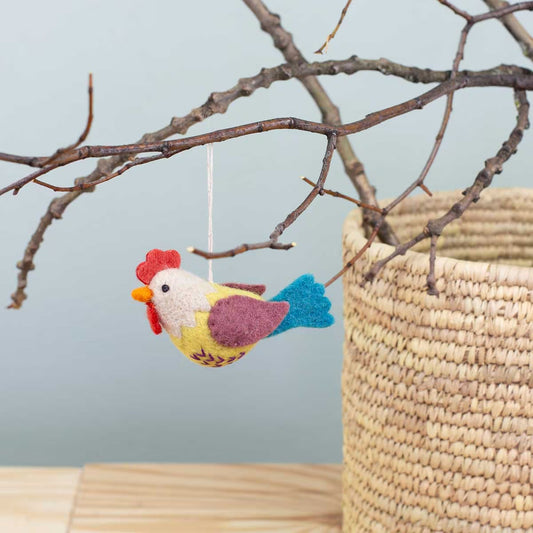 Hedda Hen Easter Felt Hanging Decoration