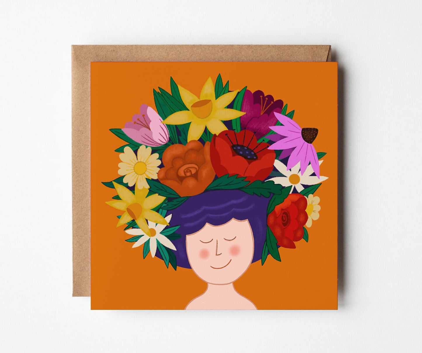 Fruit Head Lady Greetings Card