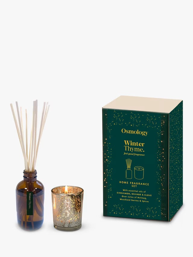 Winter Thyme Gold Home Fragrance Gift Set