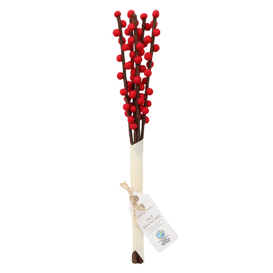 Red Twilight Felt Branch (5 Pack)