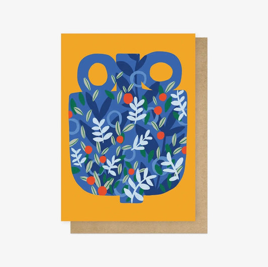 Olive Tree Pottery Greetings Card