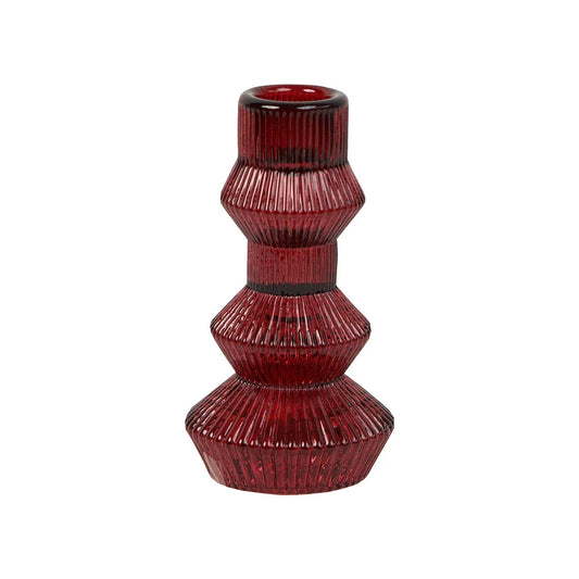 Midnight Forest Tall Burgundy Candle Holder
