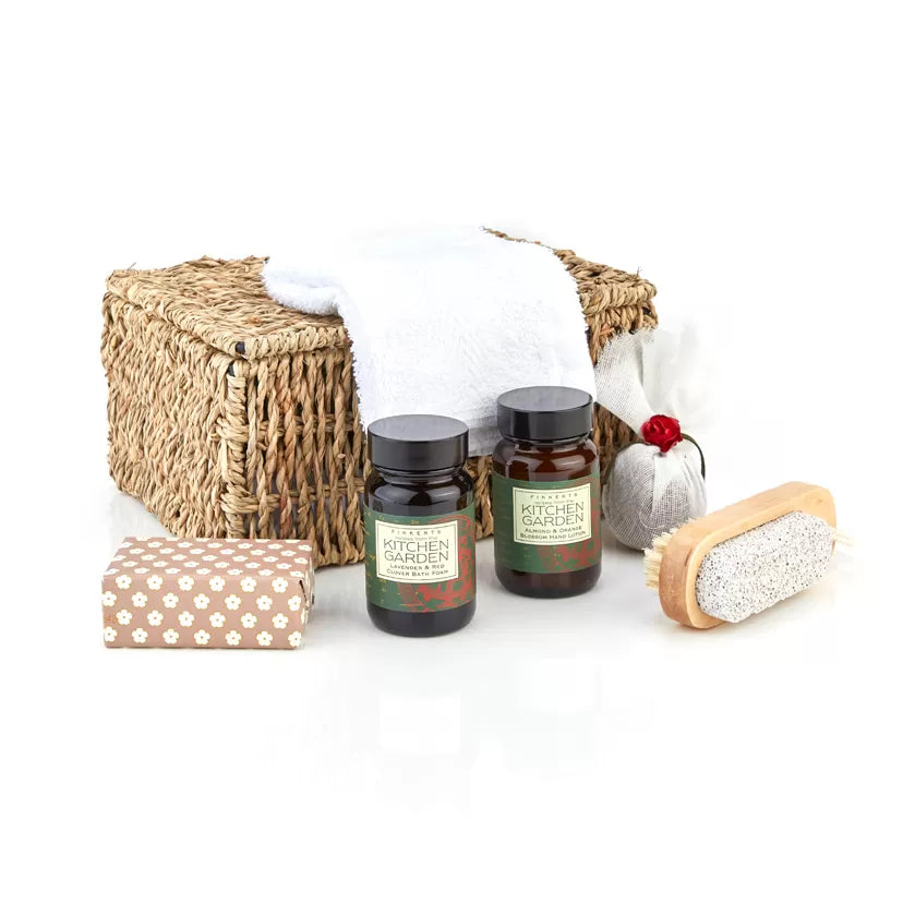 Kitchen Garden After the Day Gift Set (Hand Wash, Hand Lotion, Soap, Nail Brush & Pumice, Pomander and Flannel)