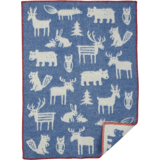 Forest Blue Brushed Organic Cotton Blanket