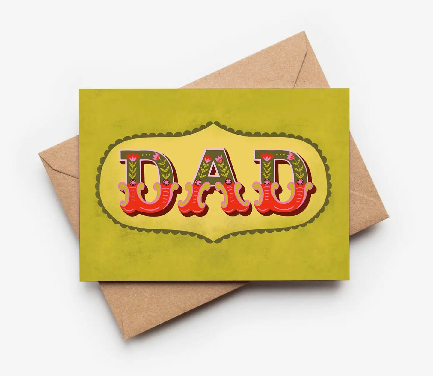 Folk Style Fathers Day Card