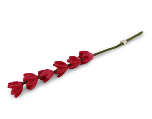 Lupin Flower Felt Decoration Cerise