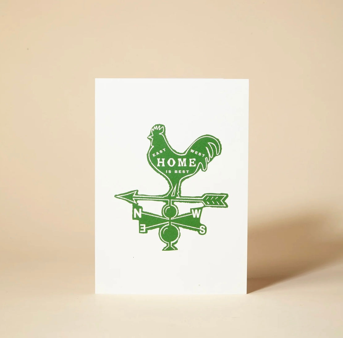 East West Home Is Best Greetings Card