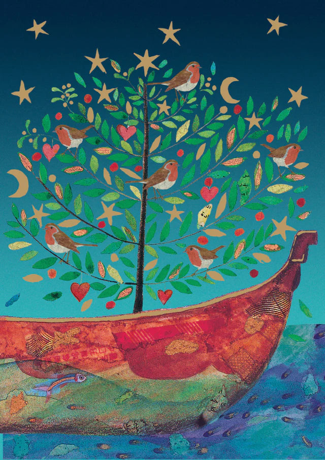 Boat Tree Christmas Card