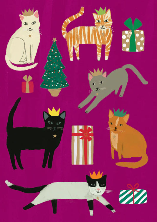 Merry Cats With Hats Christmas Card Pack