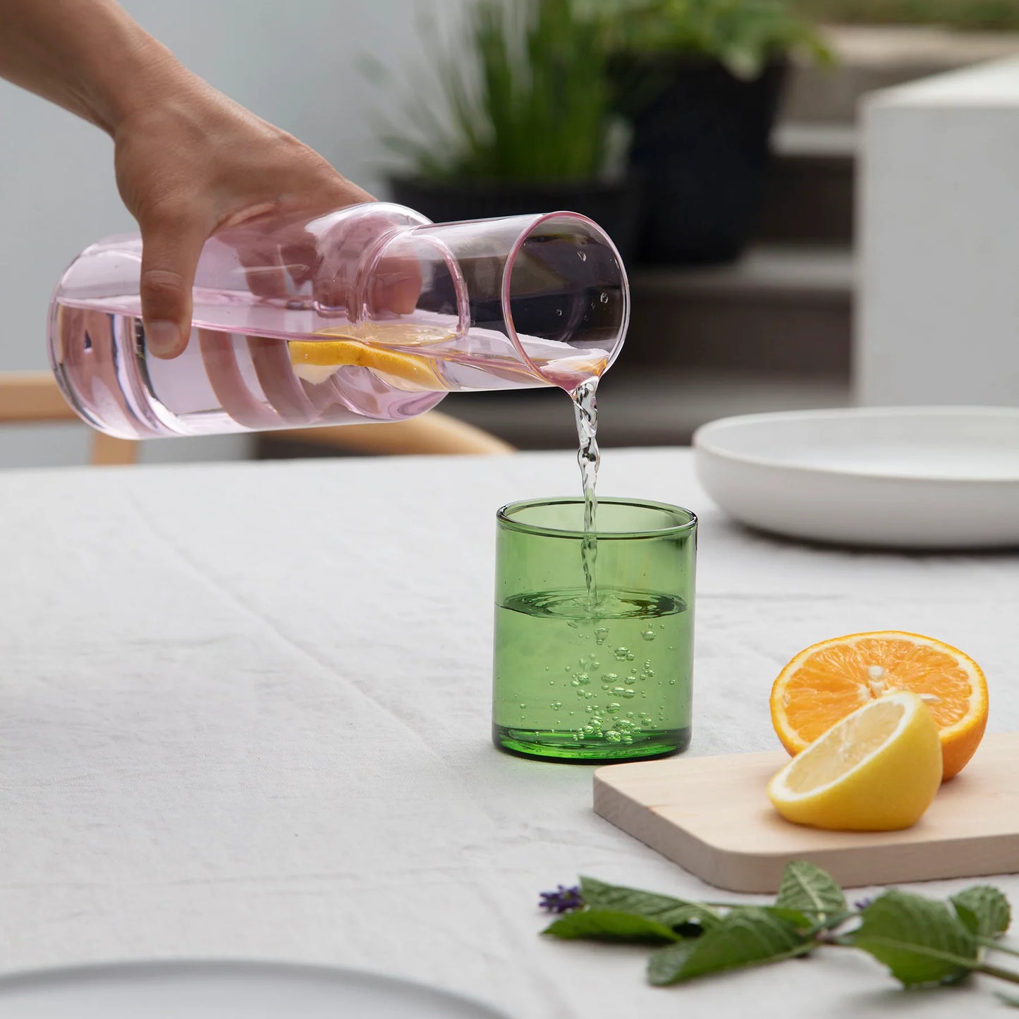 Duo Tone Amber / Cobalt Carafe