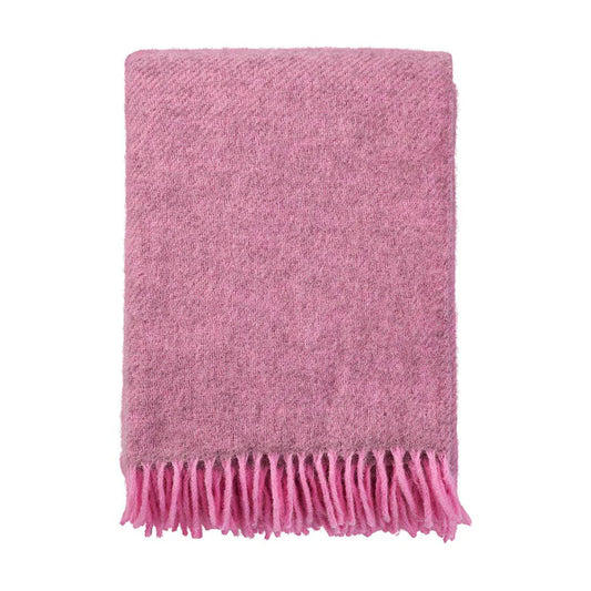 Pink Brushed Gotland & Lambswool Throw