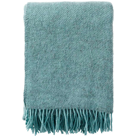 Turquoise Brushed Gotland & Lambswool Throw