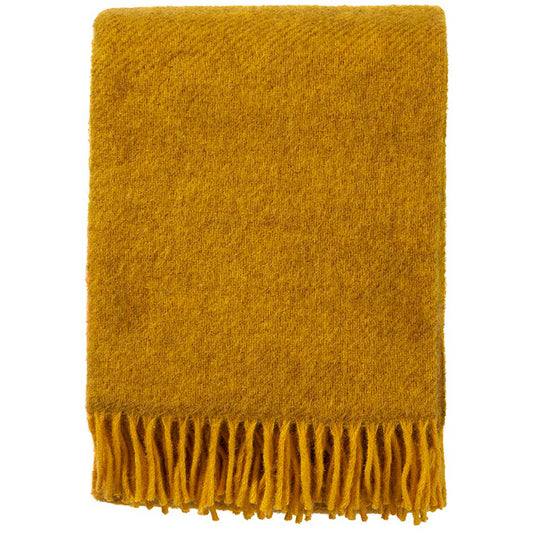 Gotland Yellow Woven Wool Throw