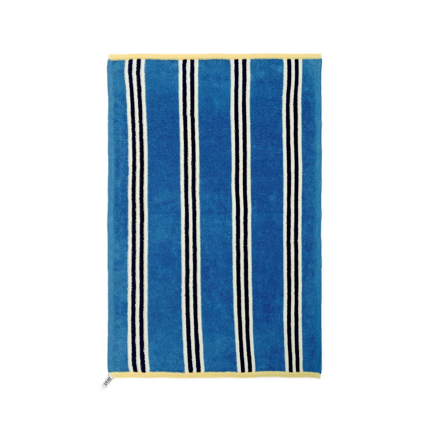Striped Terry Towelling Hand Towels in Cobalt- 2 Pack