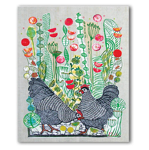 Hens In Poppies