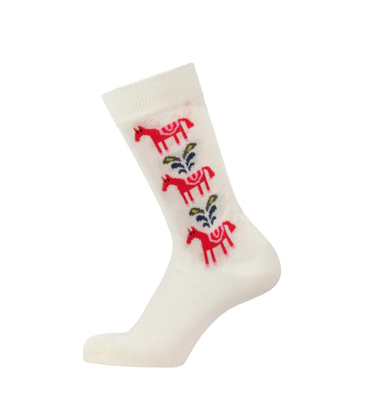 Horse Off White - Merino Wool Socks